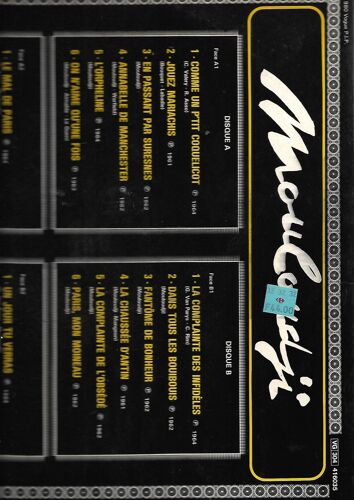 Mouloudji. Le Double Disque D'or. Vogue 304 416035
