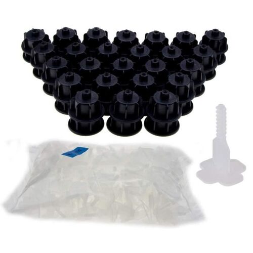 Rls Nivifix Brunoplast Carrelage Starter Kit Noir Pour Carrelage 3-12 Mm D'épaisseur (Base, Verlegesystem, Fliesenverlegung,