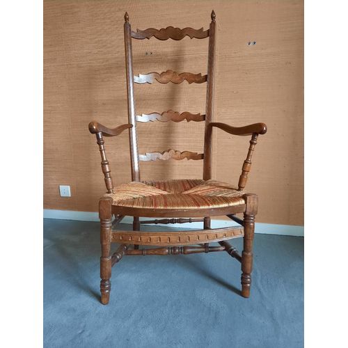 Fauteuil Rustique En Bois Paillé 