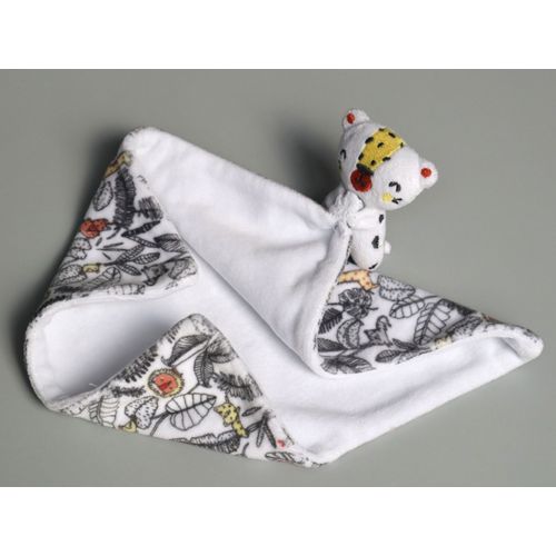 Doudou Léopard Mouchoir Blanc Jungle Dpam