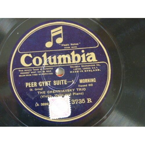 78 Tours Cherniavsky Trio Peer Gynt : Morning / Anitras Dance