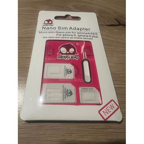 Un Kit Adaptateur Sim Universel 4-En-1 Avec Outil D’Éjection Nano/Micro/Standard (Merry Bird)