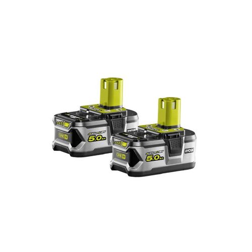 Lot de 2 batteries RYOBI 18V One+ 5.0Ah Lithium-ion RB18LL50