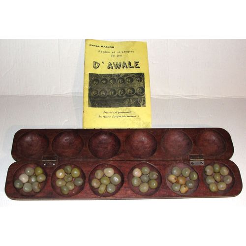 Awalé En Bois Sculpté Jeu De Strategies Editions Africaine Vintage Kanga Ballou