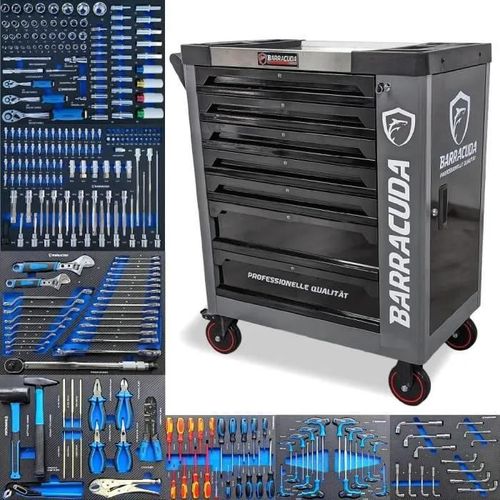 BARRACUDA TOOLS Servante d'atelier 7 tiroirs avec 7 outillés Nardo XXL