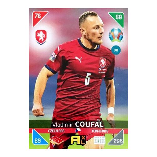38 Vladimír Coufal - Czech Republic - Panini Euro 2020 Kick Off Adrenalyn Xl