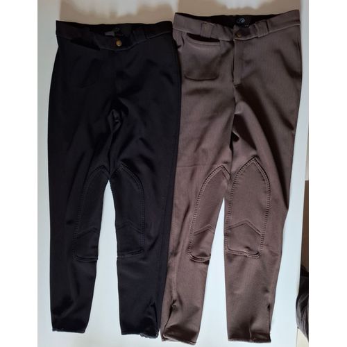 Lot 2 Pantalons D'équitation - 16 Ans - Noir + Marron - Go Sport