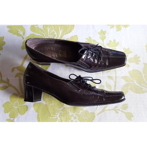 Derbies Sweet Pointure 37 Marron Cuir Verni Tbe