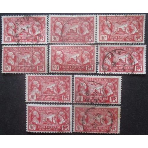 France N°244 X 10 Oblitéré