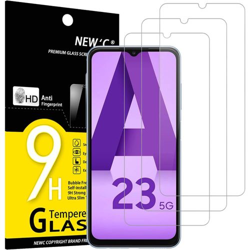 Lot De 3 Verre Trempé Pour Samsung Galaxy A23 4g A23 5g Film Protection Écran Anti Rayures Sans Bulles D'air Ultra Résistant 0,33mm Hd Ultra Transparent Dureté 9h Glass