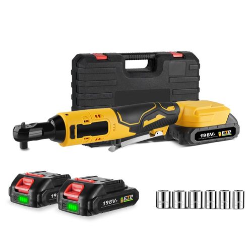 Clé à cliquet 1/2' 18v,200 N.m avec 6 prises Cle a cliquet electrique - avec 2 batterie et chargeur