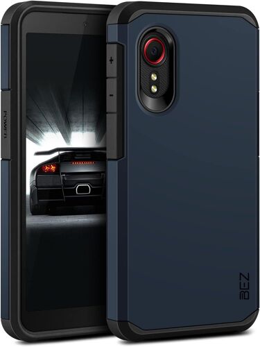 ELVORIX-BEZ Coque pour Samsung Xcover 5, Housse Etui pour Samsung Galaxy Xcover 5 Antichoc Survivor Double Protection Resistante, Bleu foncé