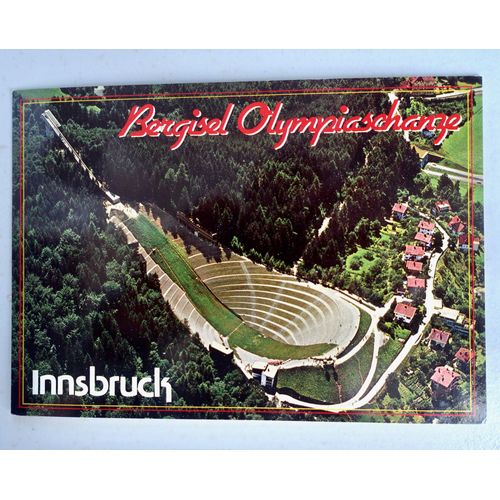 Ancienne Carte Postale Jo, Jeux Olympiques Innsbruck. Jeux Olympiques Hiver 1976. Tremplin Olympique Du Bergisel. Stade 60 000 Spectateurs.
