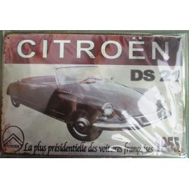 Plaque Citroen Ds Cabriolet Tole Deco Garage Pub Metal