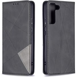 SJZG-Coque Pour Samsung Galaxy S22 Plus, Housse Portefeuille En Cuir Etui De Protection Avec Tpu Silicone Bumper Antichoc Magnétique Flip Case, Porte Cartes Avec Fonction Support Cover (Noir)