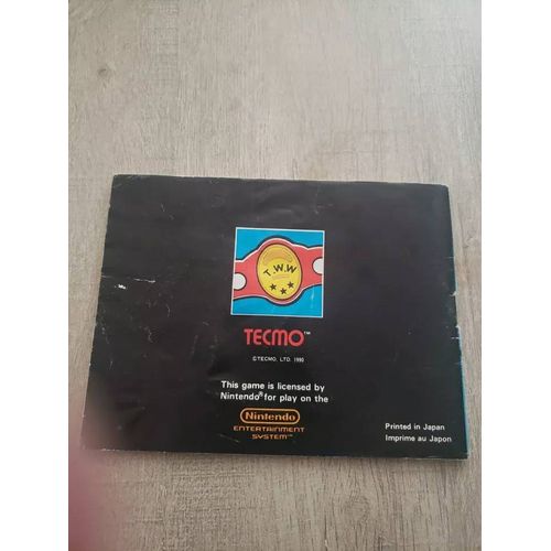Notice Manuel Originale Nintendo Nes Tecmo World Wrestling En Fra
