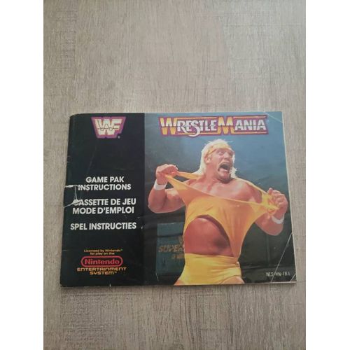 Notice Manuel Originale Du Jeu Nintendo Nes Wrestle Mania En Fra