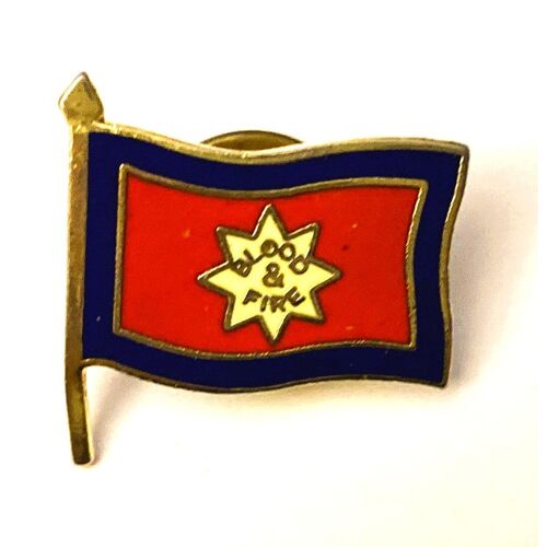 Pins Pompiers Drapeau Blood & Fire Sang Et Feu