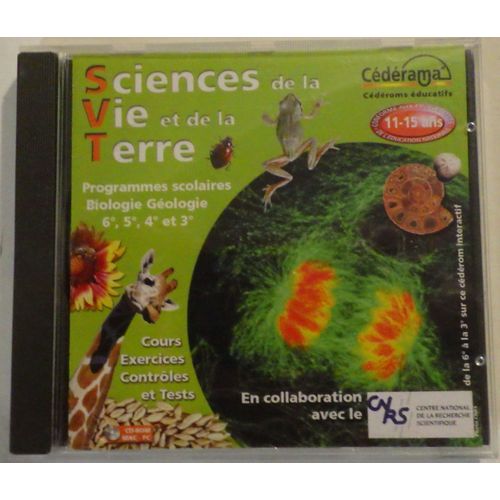 Sciences De La Vie Et De La Terre - Cd-Rom Pédagogique Collège