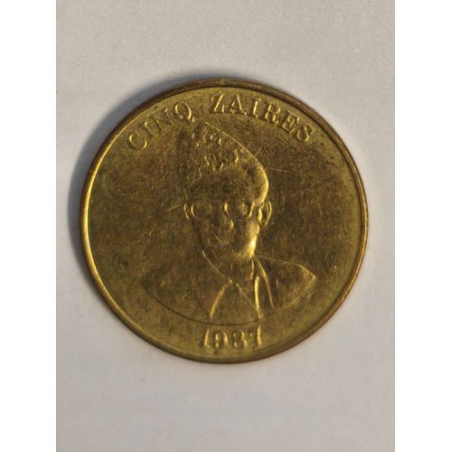 Monnaie Zaire 5 Zaire 1987