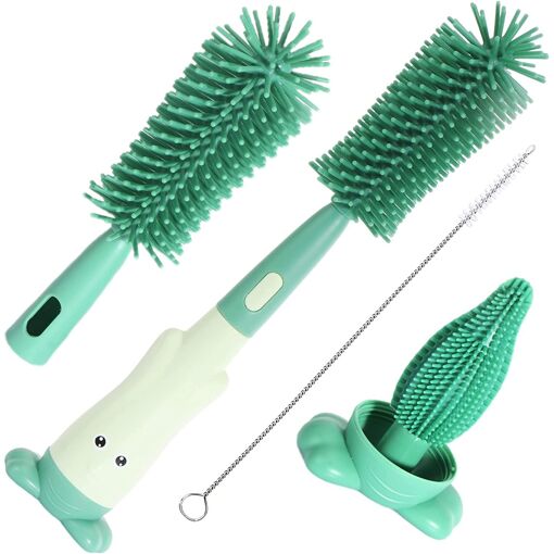 Kit De 3 Outils De Nettoyage Barbecue - Goupillons En Silicone - Neuf Sous Emballage