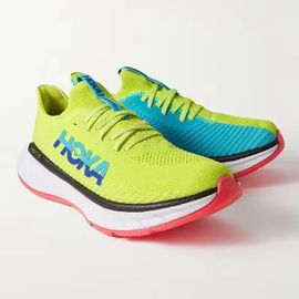 Baskets Hoka Officiel One One Carbon X 3 Jaune Et Bleu Rare 40 Trail Running Course Compétition Jogging Pro Marathon + De Vitesse + De Propulsion Et + D'ajustement - Fible De Carbone, Hyper Legere