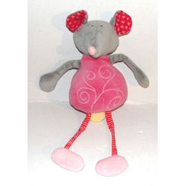 Doudou Souris Grise Rose Musicale Sigikid