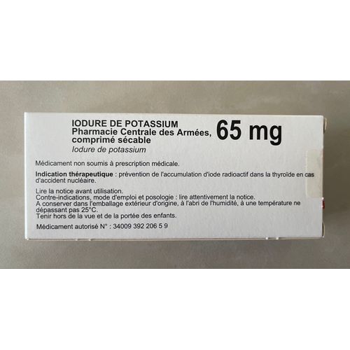 Iodure De Potassium 65 Mg 10 Comprimés 