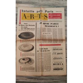 Journal Hebdomadaire Arts - A.R.T.S N°937 Novembre 1963