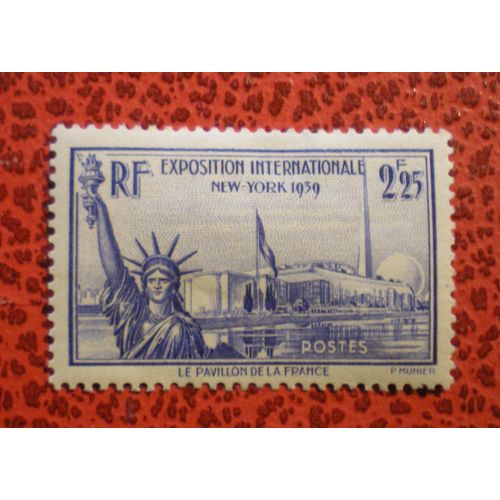 Exposition Internationale De New York - Timbre Neuf Sur Charnière Ou Avec Trace - France - Année 1939 - Y&t N° 426