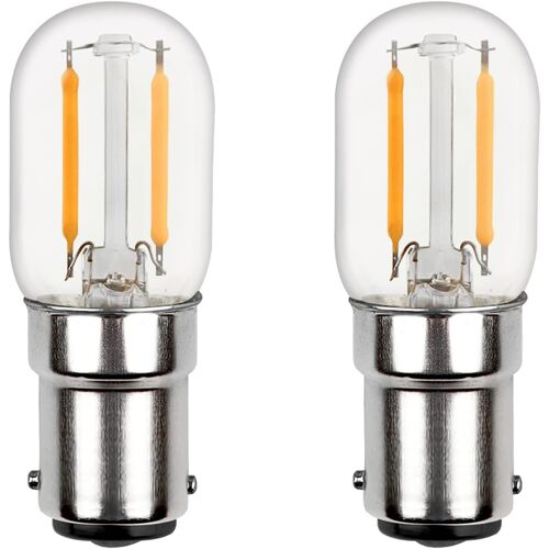 Kalanka-Ampoule Led B15d 230v Blanc Froid 6000k Pour Machine À Coudre, 150lm, 2w Remplace Lampe Halogène B15d 15w, 2 Contact, Ac 220v, Ampoule À Baïonnette Led Filament Petite, Lot De 2