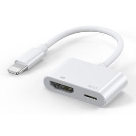Cable Adaptateur Lightning vers HDMI AV numérique TV convertisseur pour iPhone 12 -Visiodirect-