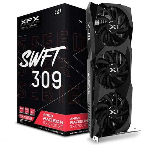 XFX RX-67XTYPBDP Carte Graphique AMD Radeon RX 6700 XT 12 Go GDDR6 Noir