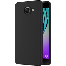 SJZG-Coque Samsung Galaxy A5 2016, Noir Tpu Avec Surface Mate Étui Housse Pour Galaxy A5 2016 A510 Coque De Protection Housse Légère Profil En Finition Aphotique Pour Samsung Galaxy A5 2016(5.2Pouces