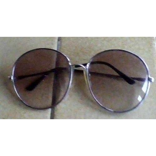 Lunettes De Soleil Vintage Années 70 ¿ Rondes, Plongeantes, Fumées Marron Clair 