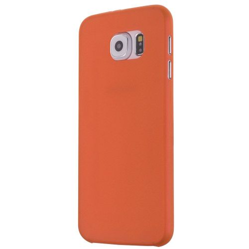 Coque Samsung Galaxy S6 Edge Orange Transparent Fine 0.3 Mm Fine Etui Housse Bumper Design