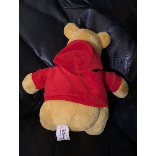 Peluche Winnie L'ourson Disneyland Paris Lovable Tee Shirt À Capuche Rouge Disney 18 Cm