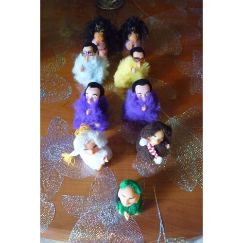 Lot De 9 Figurines « À Pinces » Du Bébête Show 1986 Hommes Politiques Tf1