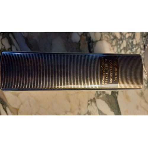 Rousseau Oeuvres Complètes Tome 1. Les Confessions - Autres Textes Autobiographiques. Gallimard La Pléiade 1976. Livre Relié Couverture Cuir Bleu Foncé Et À L'or Fin 23 Carats. 1 970 Pages.