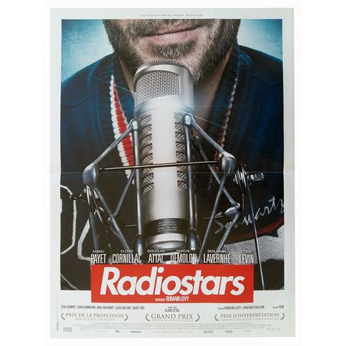 Radiostars - Véritable Affiche De Cinéma Pliée - Format 40x60 Cm - De Romain Levy Avec Manu Payet, Clovis Cornillac, Douglas Attal, Sam Karmann, Alice Belaïdi, Jacky Ido, Ana Girardot  - 2012