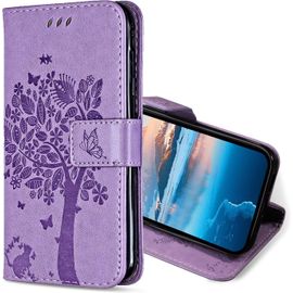 Kal-Coque Pour Xiaomi Mi 10 Lite 5g, Etui Protection Housse Premium En Cuir Pu, Antichoc Étui À Rabat Portefeuille Flip Case Pour Xiaomi Mi 10 Lite 5g (Lavande)