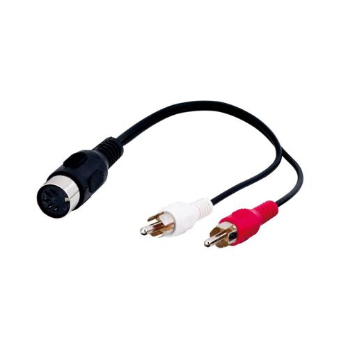 Goobay adaptateur DIN femelle1,5 mm à 5 pôles / 2 x RCA Mâle AUDIO 0.20 m