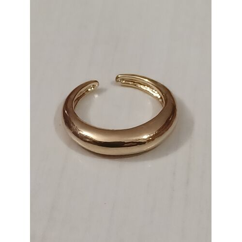 Bague Métal Doré,Anneau Simple Lune,Taille 17 Reglable