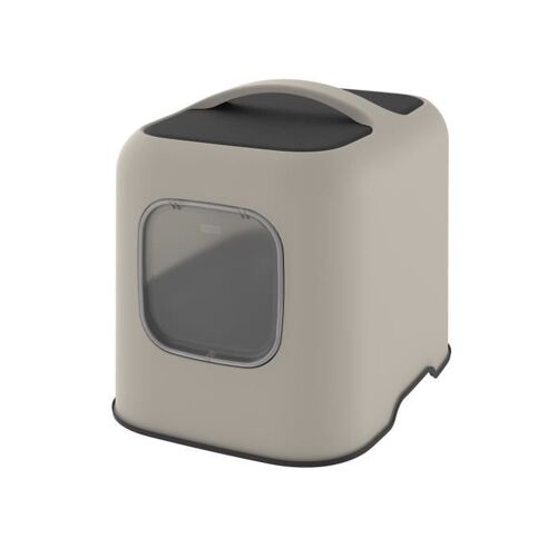 Rotho - Maison Toilette Pour Chat 51 X 39 X 40 Cm - Bac À Litière - Cappuccino