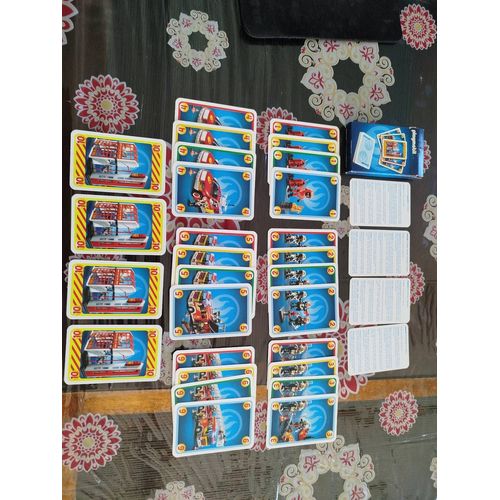 Jeu De Cartes À Jouer Playmobil - Pompier - 28 Cartes - Avec Règles Du Jeu