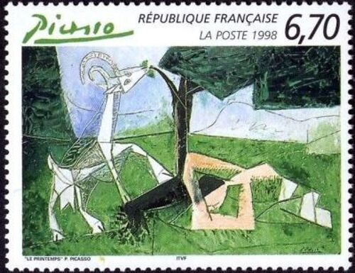 Timbre France 1998, Oblitéré- Le Printemps » Pablo Picasso - 6.70 Yt3162