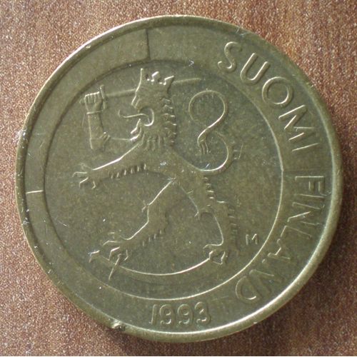Finlande 1 Markka 1993 Piece Lion Mark