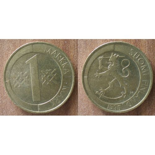 Finlande 1 Markka 1995 Piece Lion Mark