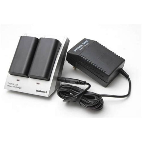 Chargeur lithium ion Hähnel Twin V102 pour camescope appareil photo Canon Sony Panasonic JVC etc. Chargeur de batterie avec led rouge de charge témoin lumineux