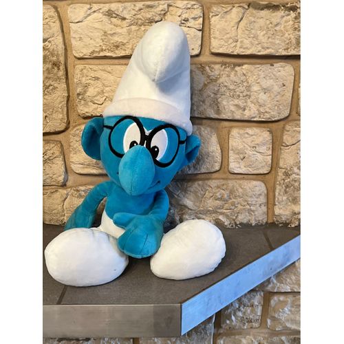 Peluche Doudou Schtroumpf À Lunette 47 Cm